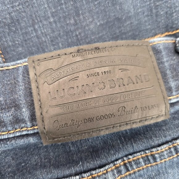 Lucky Brand 223 Straight Dark Blue Denim Jeans Mens Size 36X32 5 Pocket Pants 2 - Picture 5 of 11